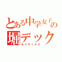 とある中学女子の堀デックス（ホリデックス）