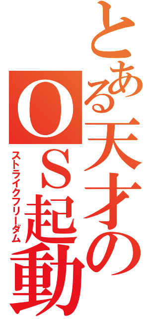 とある天才のＯＳ起動Ⅱ（ストライクフリーダム）