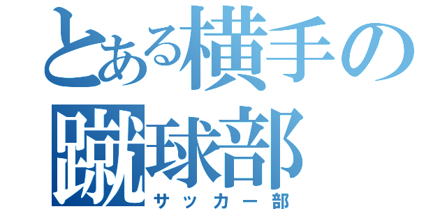 とある横手の蹴球部（サッカー部）