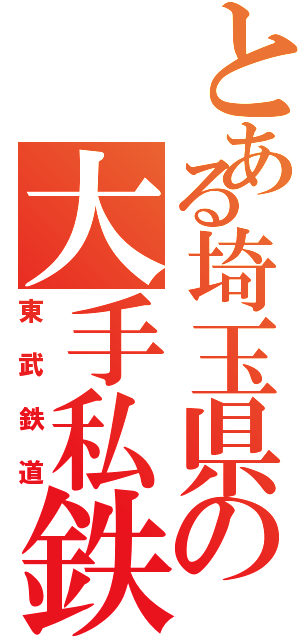 とある埼玉県の大手私鉄（東武鉄道）