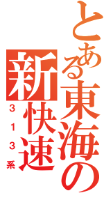 とある東海の新快速（３１３系）