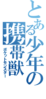 とある少年の携帯獣（ポケットモンスター）
