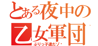 とある夜中の乙女軍団（ぶりっ子達だゾ✨）