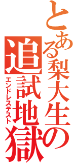 とある梨大生の追試地獄（エンドレステスト）