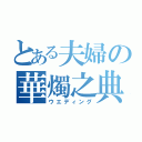 とある夫婦の華燭之典（ウエディング）