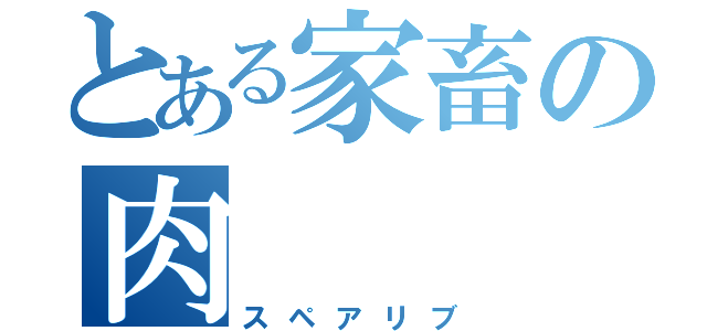 とある家畜の肉（スペアリブ）