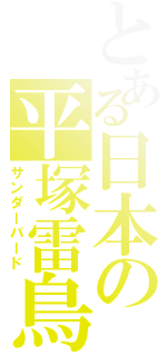 とある日本の平塚雷鳥（サンダーバード）