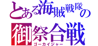 とある海賊戦隊の御祭合戦（ゴーカイジャー）