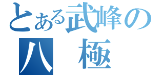 とある武峰の八 極 拳（）