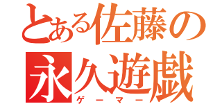 とある佐藤の永久遊戯（ゲーマー）