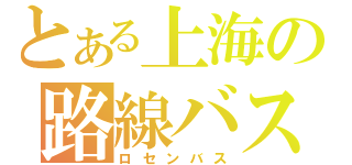 とある上海の路線バス（ロセンバス）