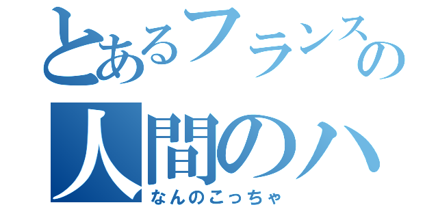 とあるフランスの人間のハーフ（なんのこっちゃ）