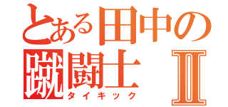 とある田中の蹴闘士Ⅱ（タイキック）