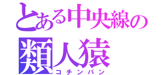 とある中央線の類人猿（コチンパン）