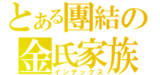 とある團結の金氏家族（インデックス）