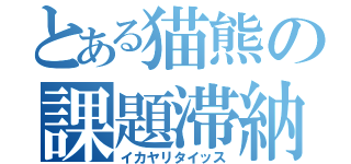 とある猫熊の課題滞納（イカヤリタイッス）