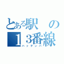 とある駅の１３番線（ハッテンバ）