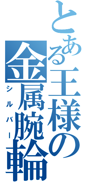 とある王様の金属腕輪（シルバー）