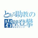 とある助教の岩壁登攀（ボルタリング）