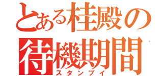 とある桂殿の待機期間（スタンブイ）