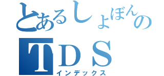 とあるしょぼんのＴＤＳ（インデックス）