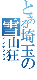 とある埼玉の雪山狂Ⅱ（インデックス）