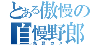 とある傲慢の自慢野郎（亀頭カメ）