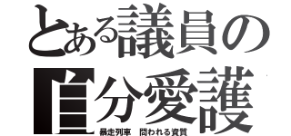 とある議員の自分愛護（暴走列車 問われる資質）