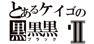 とあるケイゴの黒黒黒‼Ⅱ（ブラック）