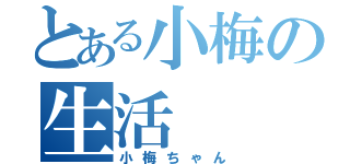 とある小梅の生活（小梅ちゃん）