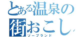 とある温泉の街おこし（ソープランド）