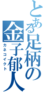 とある足柄の金子郁人（カネコイクト）