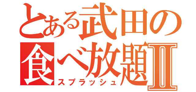 とある武田の食べ放題Ⅱ（スプラッシュ）