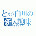 とある白川の新入趣味（オタクライフ）