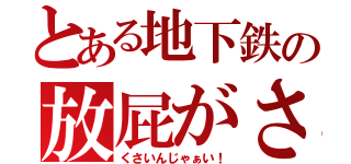 とある地下鉄の放屁がさ（くさいんじゃぁい！）