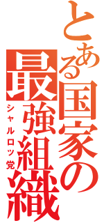 とある国家の最強組織（シャルロッ党）