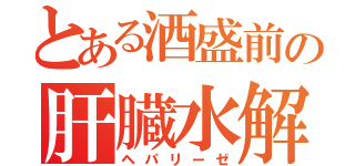 とある酒盛前の肝臓水解物（ヘパリーゼ）