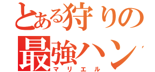 とある狩りの最強ハンター（マリエル）