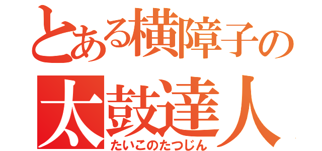 とある横障子の太鼓達人（たいこのたつじん）