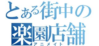 とある街中の楽園店舗（アニメイト）