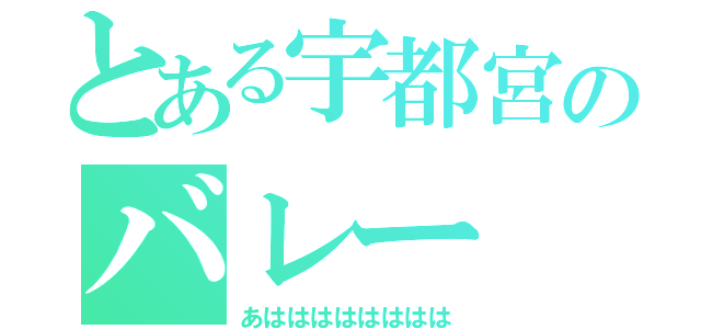 とある宇都宮のバレー（あはははははははは）