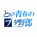 とある青春のブタ野郎（バニーガール先輩の夢を見ない）