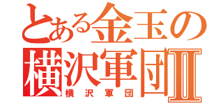 とある金玉の横沢軍団Ⅱ（横沢軍団）