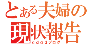 とある夫婦の現状報告（ｇｄｇｄブログ）