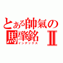 とある帥氣の馬肇銘Ⅱ（インデックス）