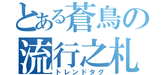 とある蒼鳥の流行之札（トレンドタグ）
