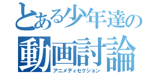 とある少年達の動画討論（アニメディセクション）