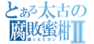 とある太古の腐敗蜜柑Ⅱ（腐ったミカン）