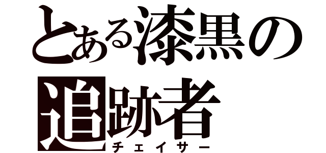 とある漆黒の追跡者（チェイサー）