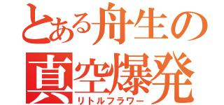 とある舟生の真空爆発（リトルフラワー）